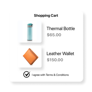 Terms and Conditions Checkbox Integration